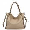 Torebka Damska Shopper Bag XL firmy Hernan HB0337 Ciemno Beżowa/Ziemista